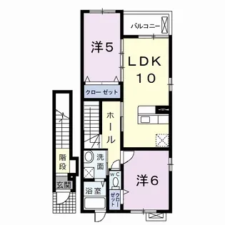 プロムナード T【2階】の間取り