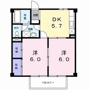 メゾンリーヴM・K【2階】の間取り