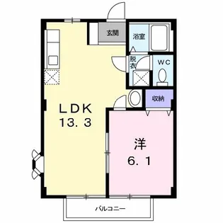パストラル早苗・B【2階】の間取り