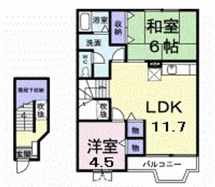 コーポ ロアール B【2階】の間取り