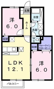 アルモニー西野【1階】の間取り
