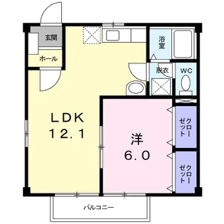 メゾンナチュレ【1階】の間取り