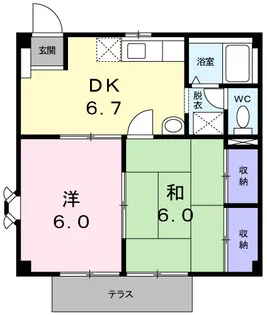 レジデンスイサム【1階】の間取り