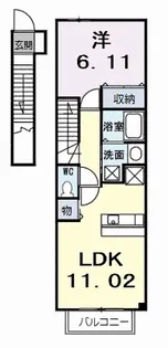 ガーデンハウスやしろ Ⅰ【2階】の間取り