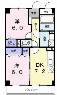 グランデール 一本松【1階】の間取り