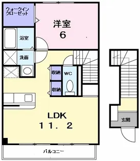 ネクスト・グランブルー Ⅱ【2階】の間取り
