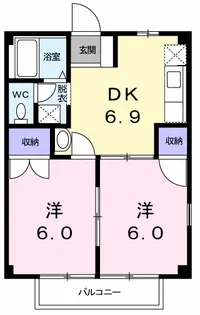 ハイツ久得ⅡA【1階】の間取り