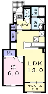 グリーン・ヒルズ C【1階】の間取り