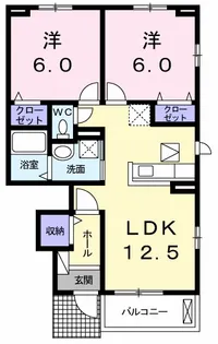 レジデンス コンフォート A【104号室】の間取り