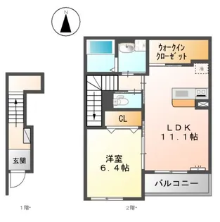 ヒールコートⅡ【202号室】の間取り