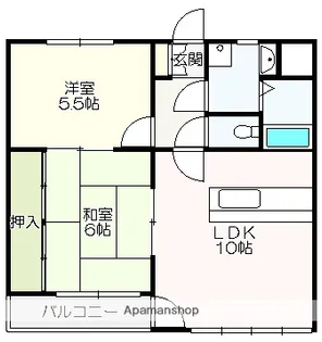 ヴィラージュ航洋【1階】の間取り