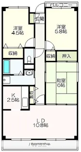 カランドリエ大篠【2階】の間取り