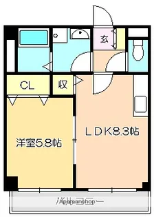 マリベールグローリエ【405号室】の間取り