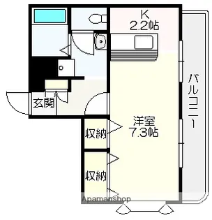 1Kの間取り画像