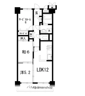 サントノーレ南御座【403号室】の間取り