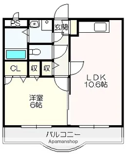 マリベールFK二葉【A-1号室】の間取り