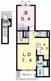 カーサ桜井町【203号室】の間取り