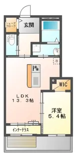 ルミナス南国【1階】の間取り