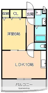 マリベールAZONO【1階】の間取り