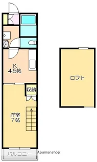 コーポIOROI【203号室】の間取り