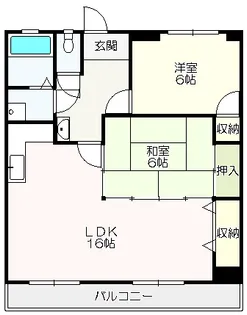 ハイツ南国【203号室】の間取り
