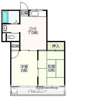カントリーハウス【5号室】の間取り