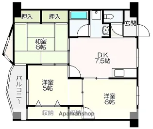 インペリアル西本Ⅰ【3階】の間取り