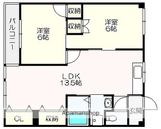マンションベスタ【4階】の間取り
