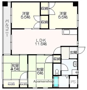 美和ハイツⅢ【2階】の間取り