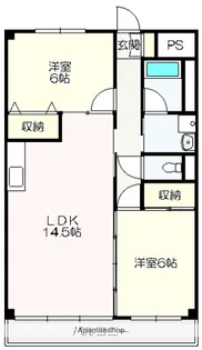 2LDKの間取り画像