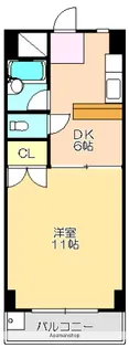 武内マンション【602号室】の間取り