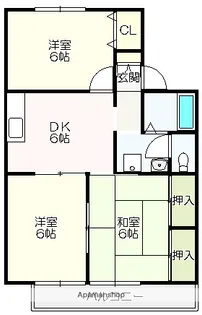 ハイツファミール B棟【2階】の間取り