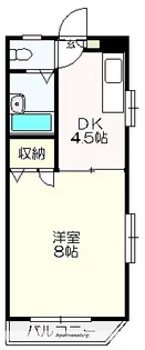 メゾンレーヴ高須【201号室】の間取り