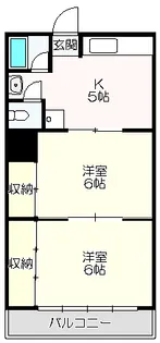 北村マンション【305号室】の間取り