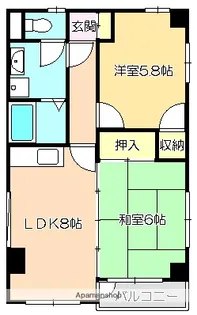 コーポ向日葵【1階】の間取り