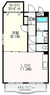マリベール中村【2階】の間取り