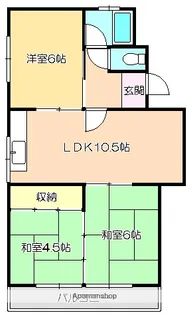 第二あざみハイツ【4階】の間取り