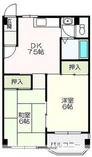 岡林マンション【2階】の間取り