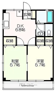 アドリアパラセ【3階】の間取り