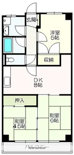 高須スカイハイツ【5階】の間取り