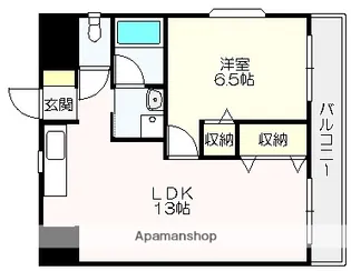 コーポ舟入川【206号室】の間取り