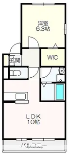 サニーコートA棟【1階】の間取り