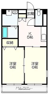 メロディ—ハイム稲荷町【301号室】の間取り