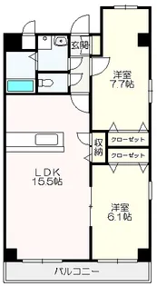クレール中水道【2階】の間取り