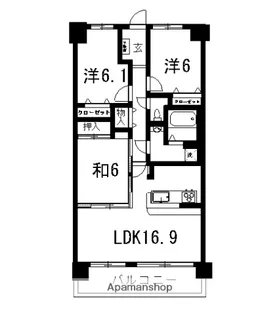 サントノーレ高須【4階】の間取り