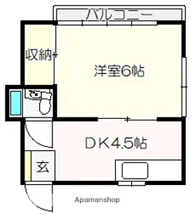 パンダ港町【304号室】の間取り