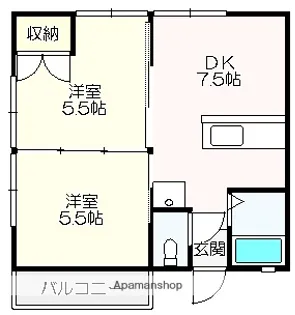 エトワール山本【101号室】の間取り