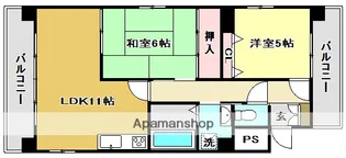 グランドール桜井【603号室】の間取り