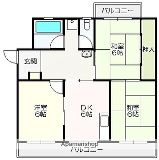 コーポ多喜【1階】の間取り