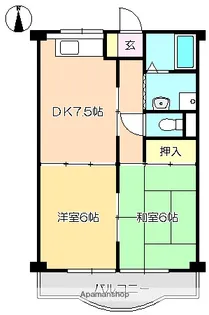 ハイツハピィバリーⅠ 北棟【2階】の間取り